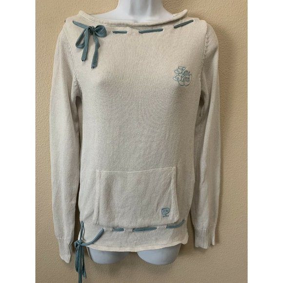 Kanabeach Biologik Sweater Cream Blue Ties sz 42 - Picture 1 of 9